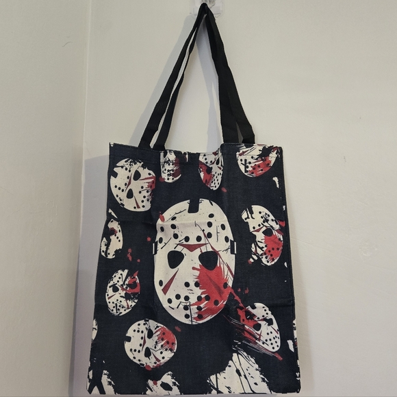 Jason Black and Red Tote Bag - Picture 1 of 8